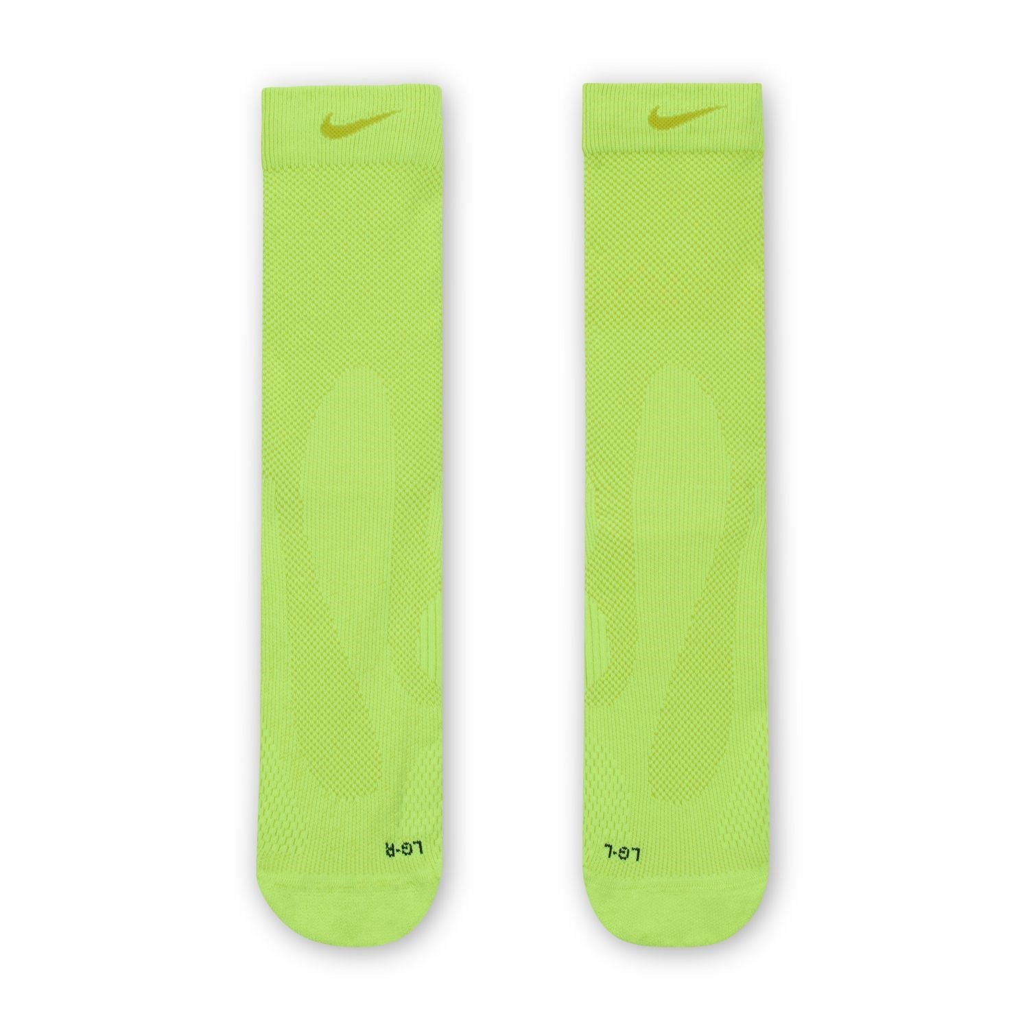 Nike Running Lightweight Crew Socks - Volt/Bright Cactus/Black/Bright Cactus