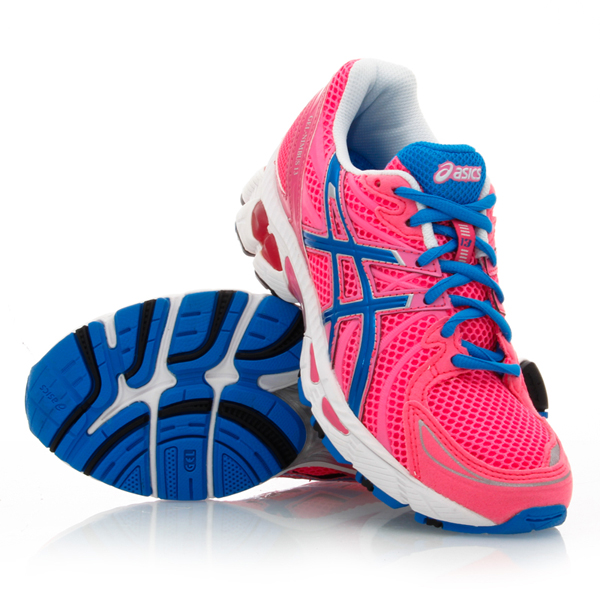 Asics Gel Nimbus 13 - Junior Girls Running Shoes - Neon Pink/Brilliant Blue