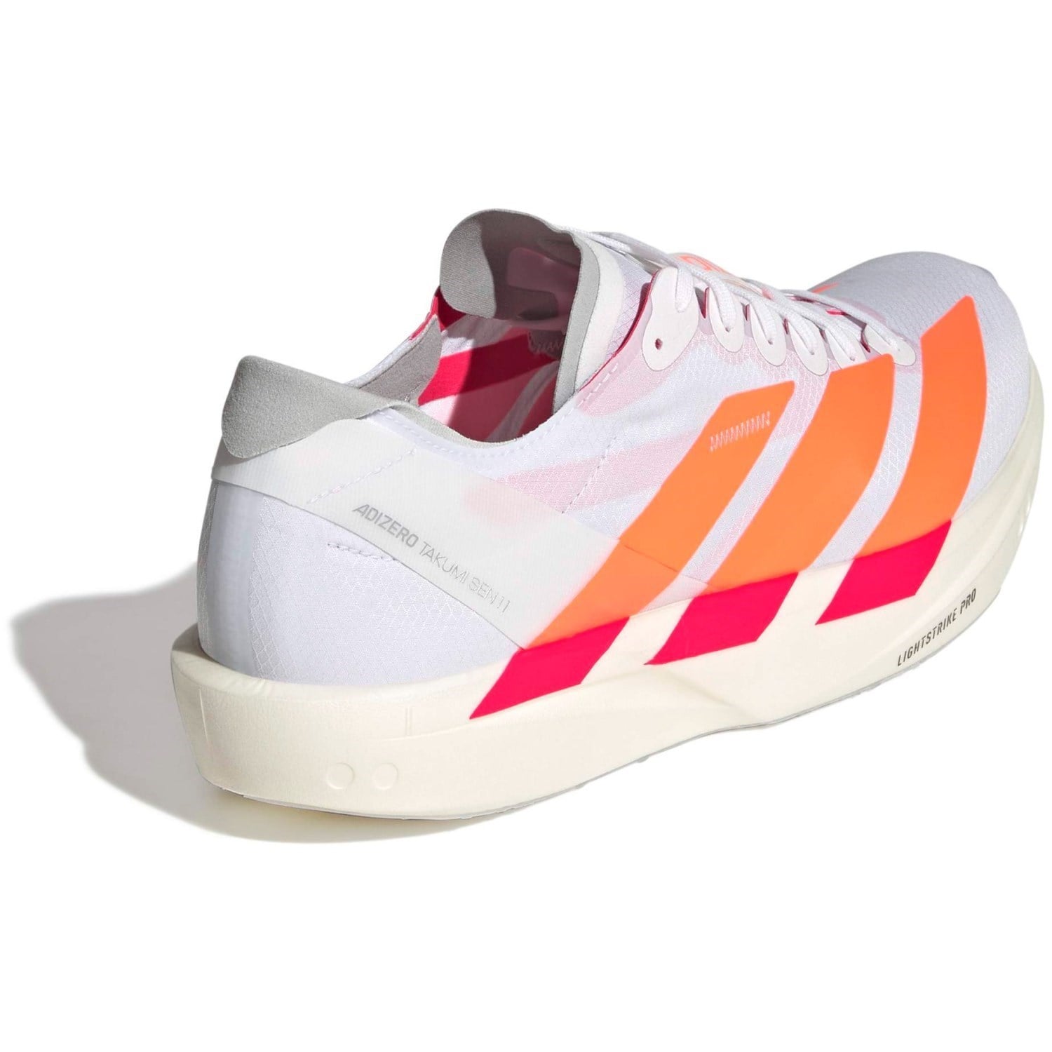 adidas Takumi Sen 11 - Mens Running Shoes - Cloud White/Lucid Orange/Lucid Red