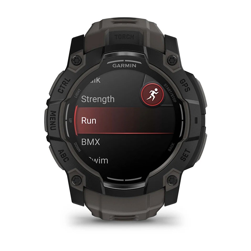 Garmin Instinct 3 50mm AMOLED Rugged GPS Smartwatch - Black/Charcoal