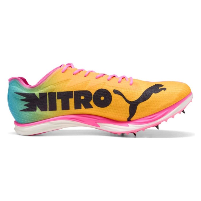 Puma Mid Distance Nitro Elite 3 - Unisex Track Spikes - Poison Pink/Sun Stream/Bright Aqua - image 2