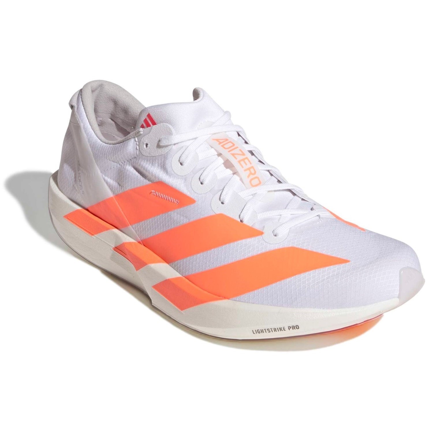 adidas Adizero Adios 9 - Mens Running Shoes - Cloud White/Lucid Orange/Lucid Red