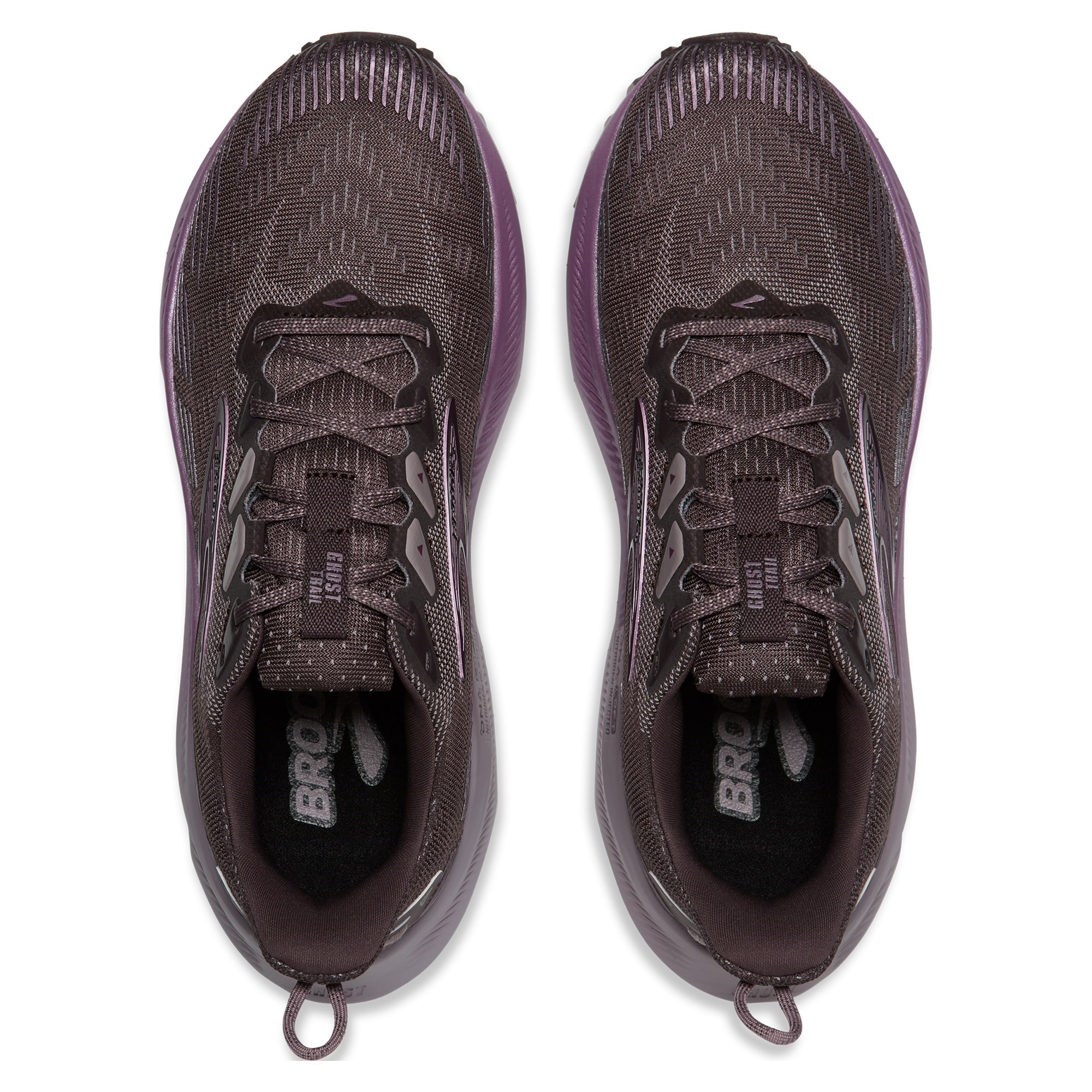 Brooks Ghost Trail - Womens Trail Running Shoes - Raisin/Purple/Metallic - image 4