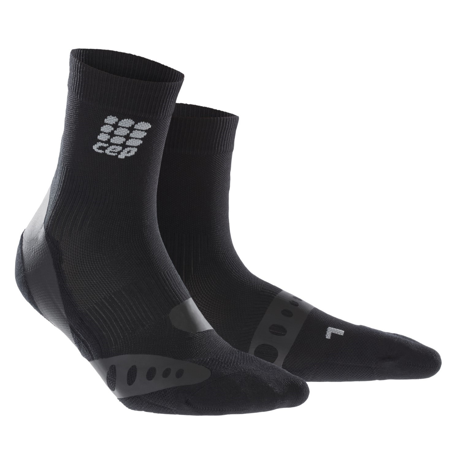 CEP Ortho Pronation Support Compression Sports Short Socks - Black