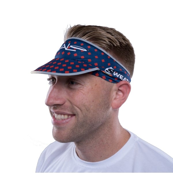 Halo Ultralight Sweat Seal Sports Visor - Red Diamond