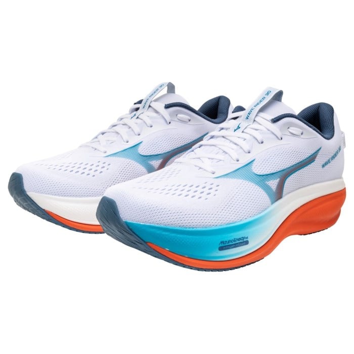 Mizuno Wave Rider 30 - Mens Running Shoes - White/Blue Jewel/Orange.com - image 8