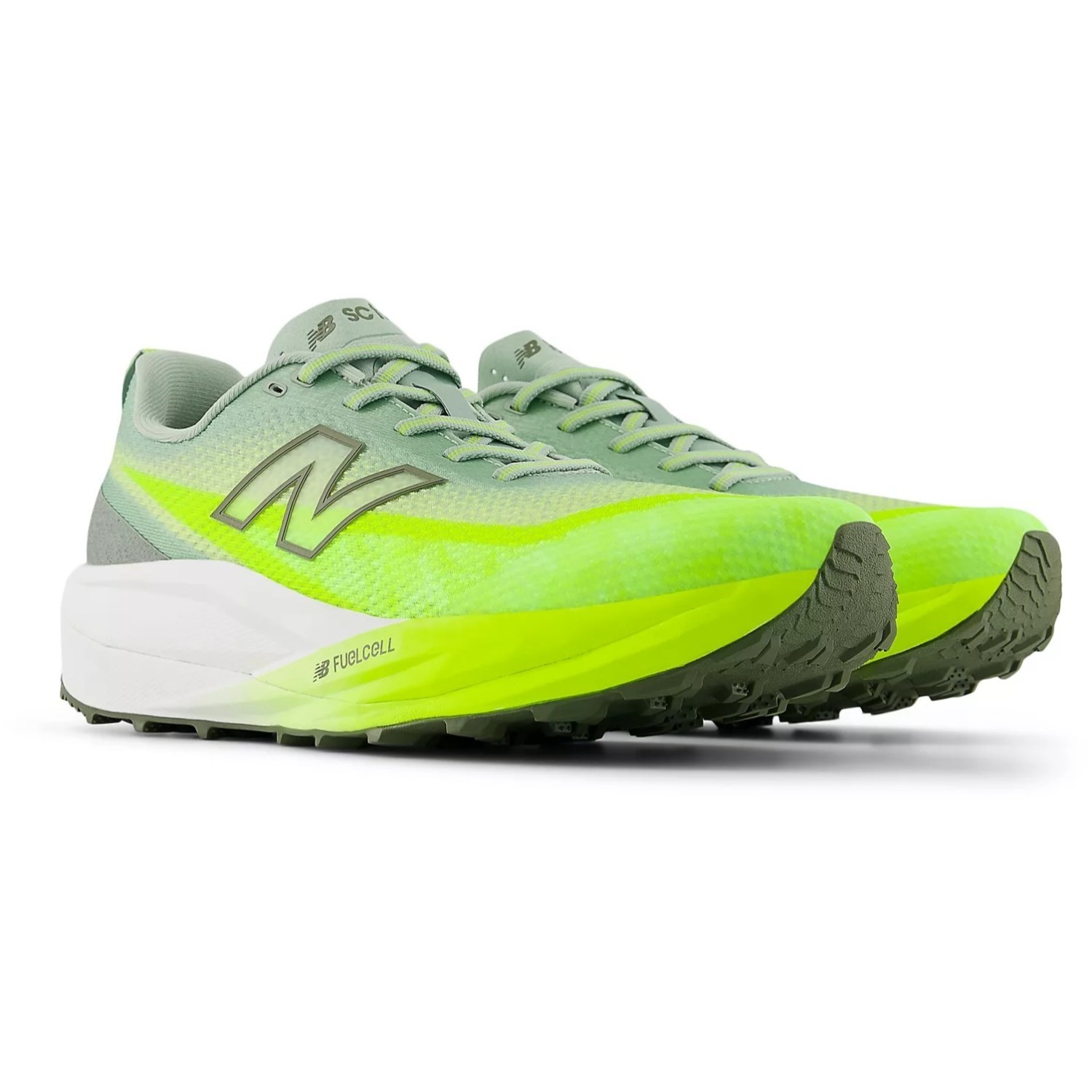New Balance FuelCell SuperComp Trail v2 - Mens Trail Running Shoes - Alkaline Green/Dark Olivine