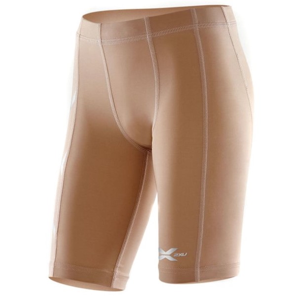 2XU Kids Compression Full Short - Beige/Beige
