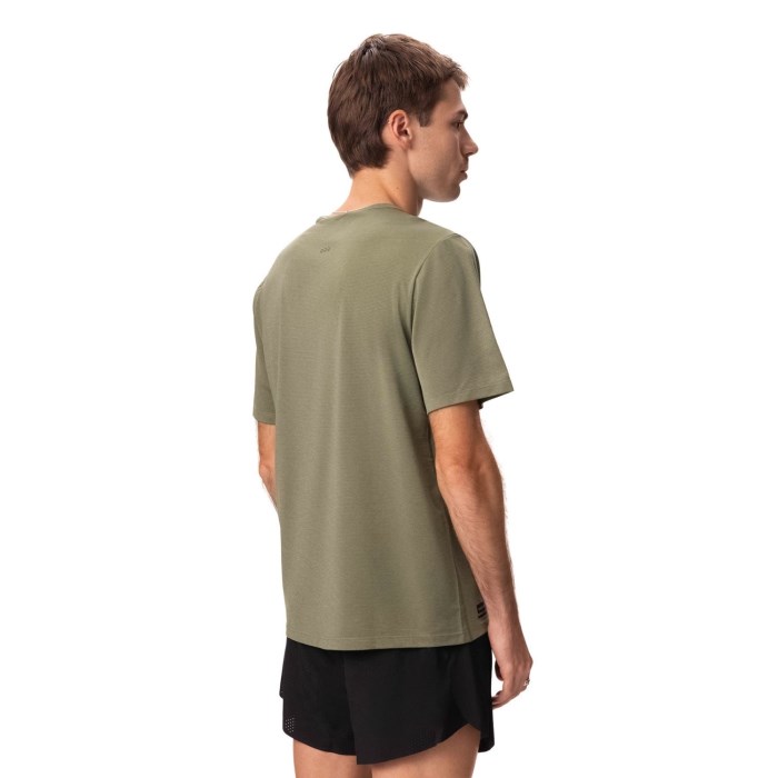 Saucony Stopwatch Mens Short Sleeve T-Shirt - Olivine Heather