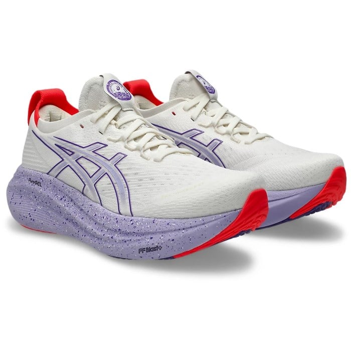Asics Gel Nimbus 27 Tokyo - Womens Running Shoes - Cream/Edo Purple