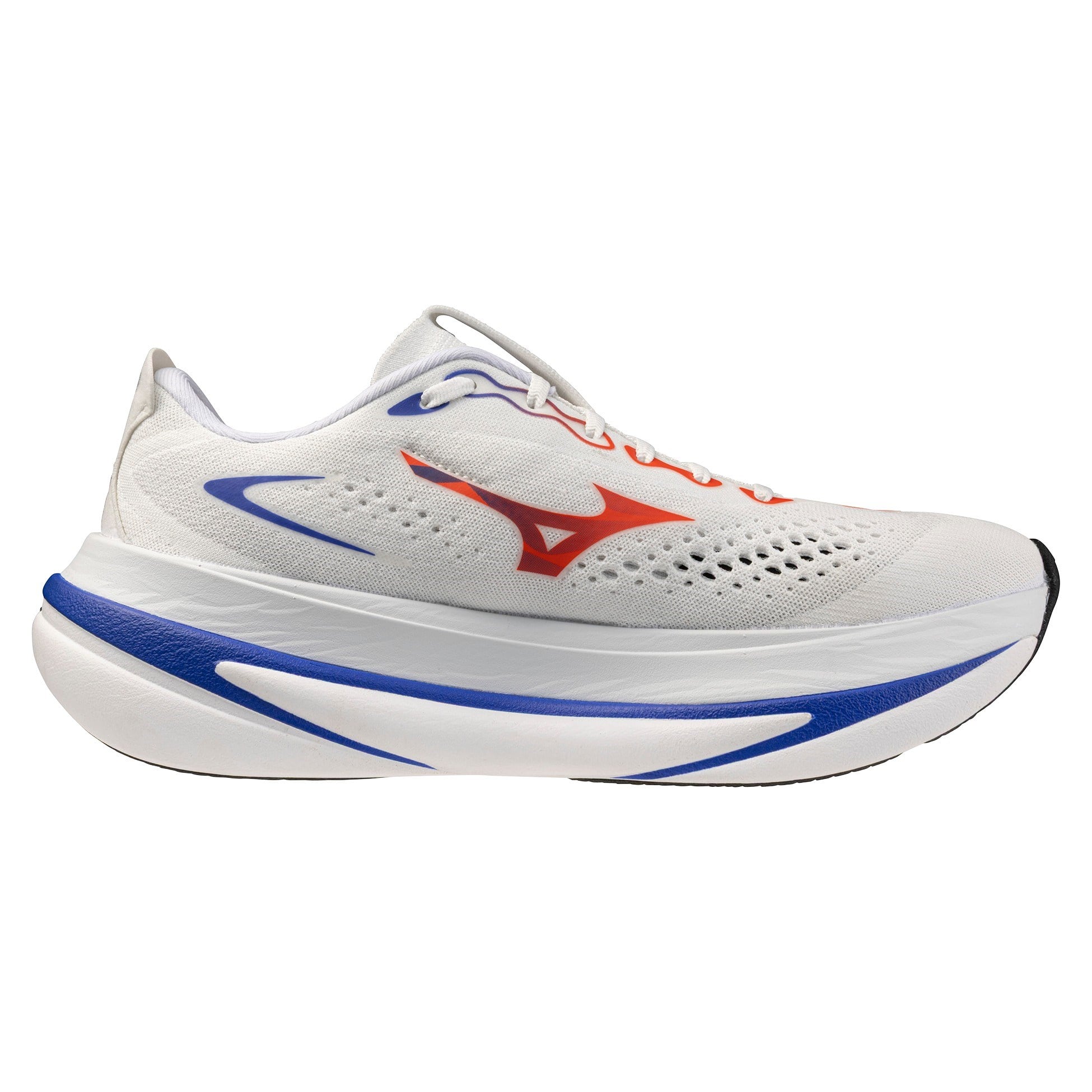 Mizuno Wave Sky Prime - Mens Running Shoes - White/Orange.Com/Royal Blue - image 3