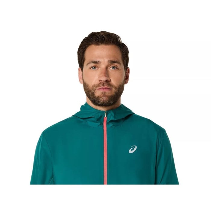Asics Silver Mens Running Jacket - Rainy Lake
