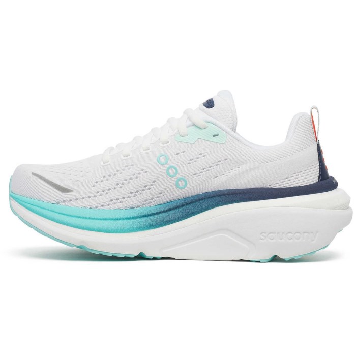 Saucony Hurricane 25 - Womens Running Shoes - White/Navy