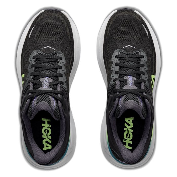 Hoka Bondi 9 - Mens Running Shoes - Black/Neon Yuzu - image 4