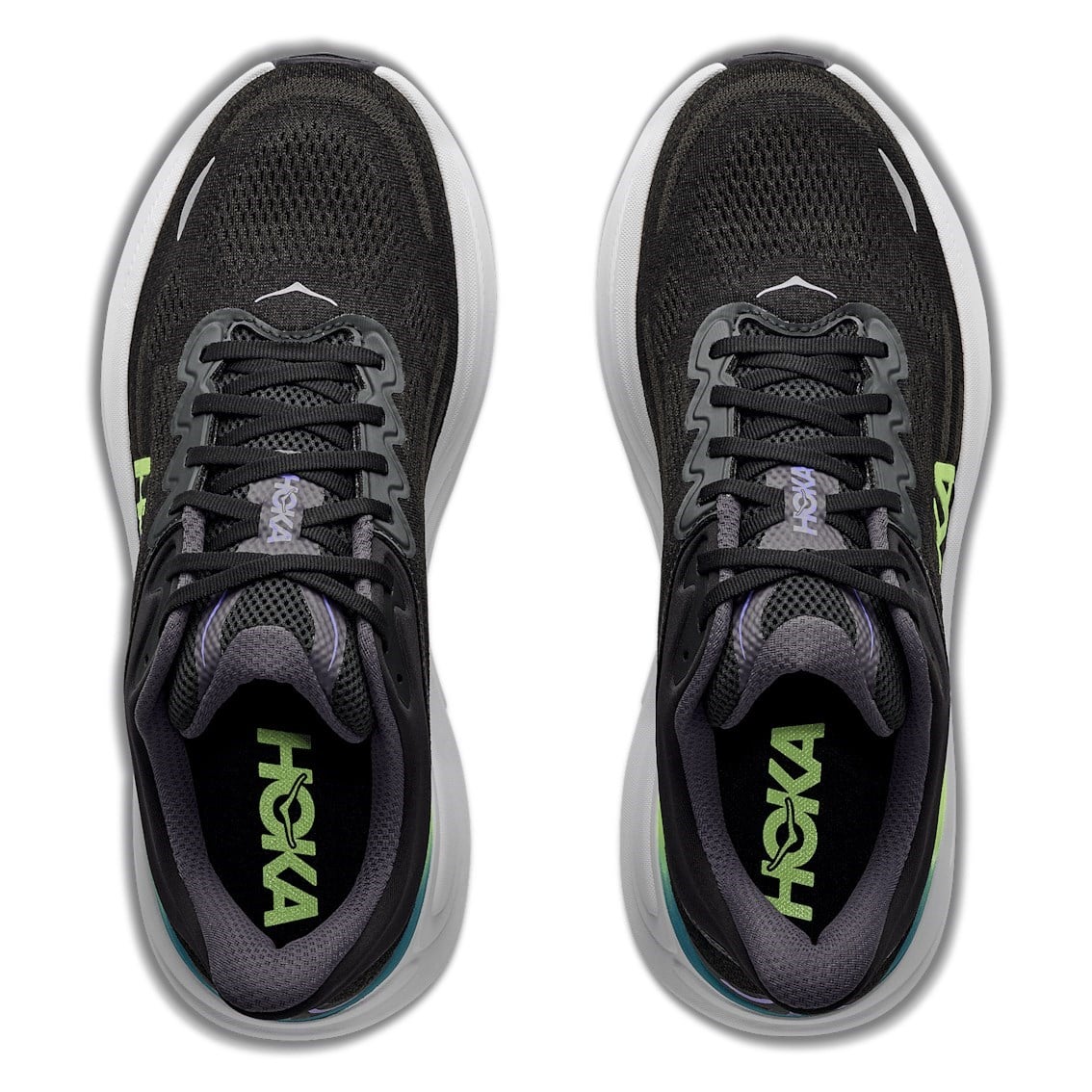 Hoka Bondi 9 - Mens Running Shoes - Black/Neon Yuzu - image 4