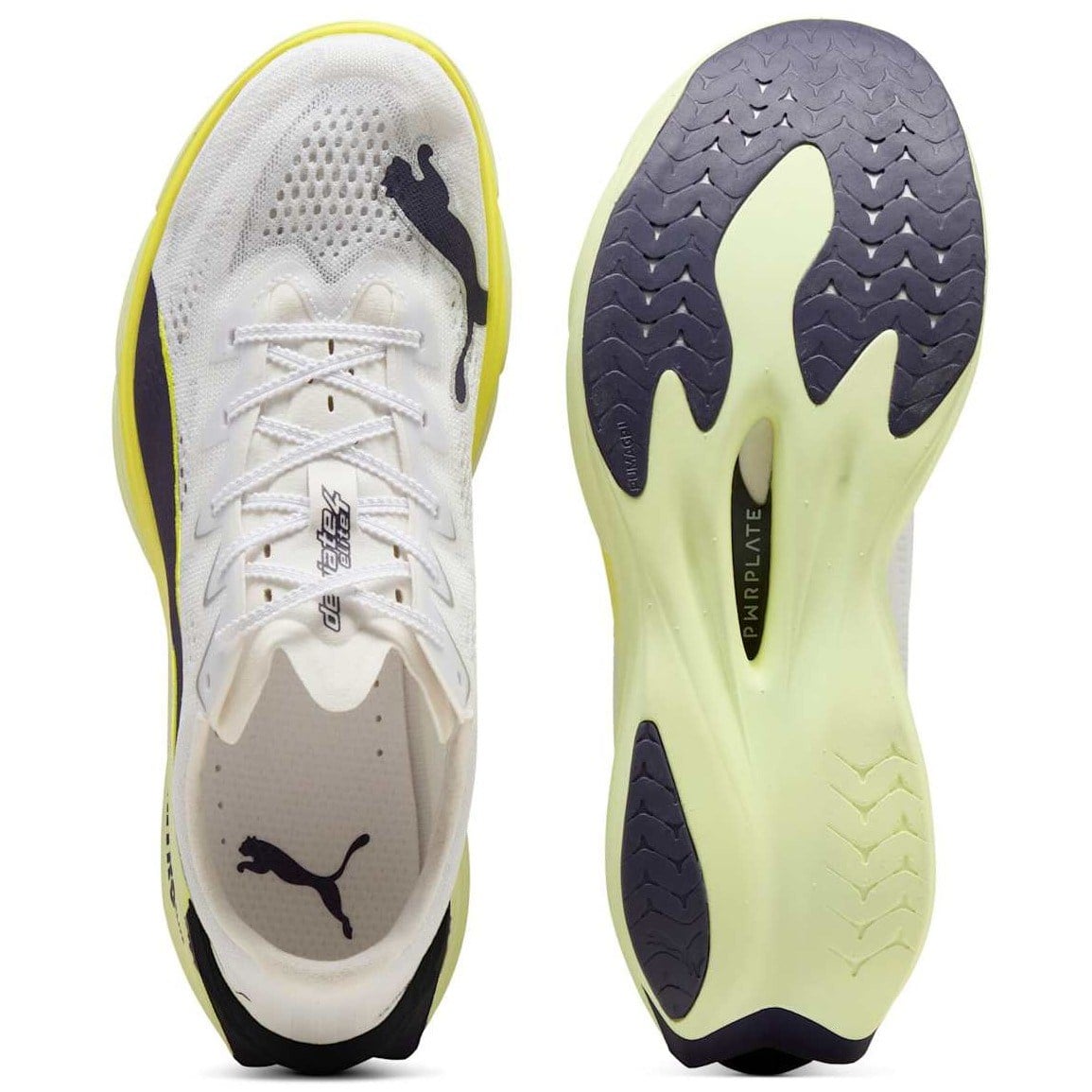 Puma Deviate Nitro Elite 4 - Mens Running Shoes - Puma White/Apple Spritz/Lux Lime