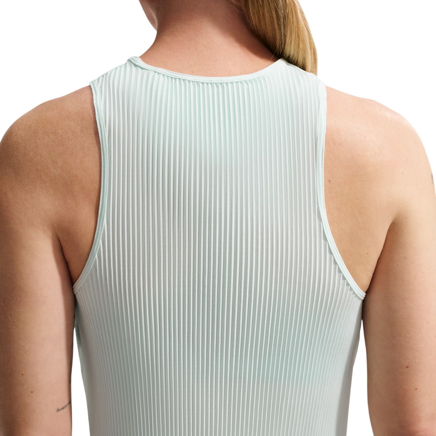 Nike Aeroswift Dri-Fit ADV Cropped Womens Running Tank - Barely Green/Black