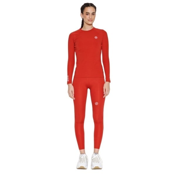 Skins Series-2 Womens Compression Long Tights - Red