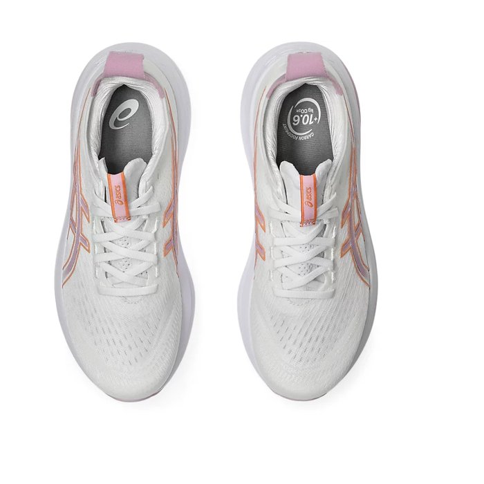 Asics Gel Nimbus 27 - Womens Running Shoes - White/Light Ube