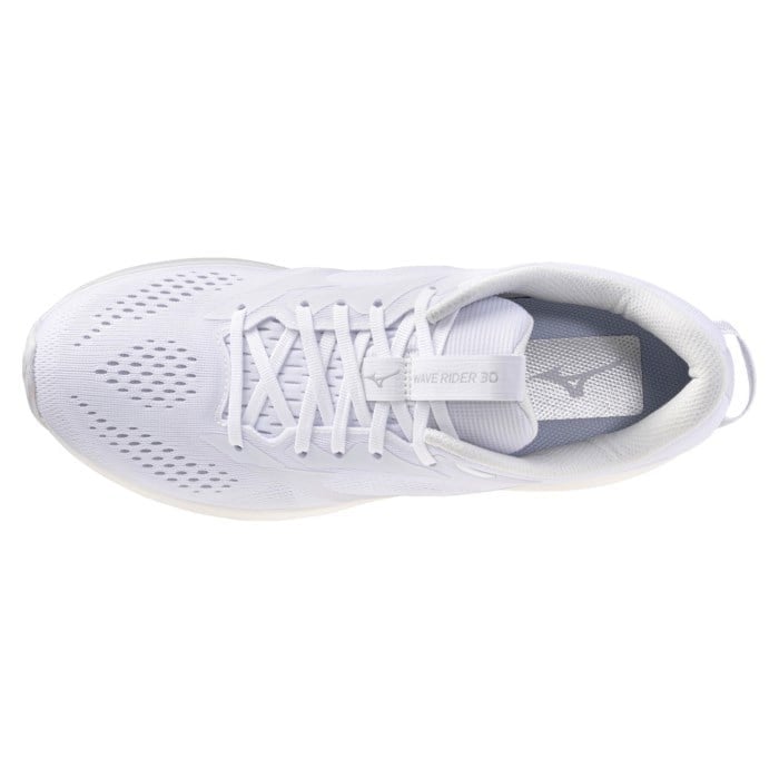Mizuno Wave Rider 30 - Womens Running Shoes - White/White - image 3
