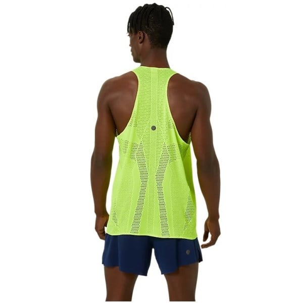 Asics Metarun Mens Running Singlet - Safety Yellow