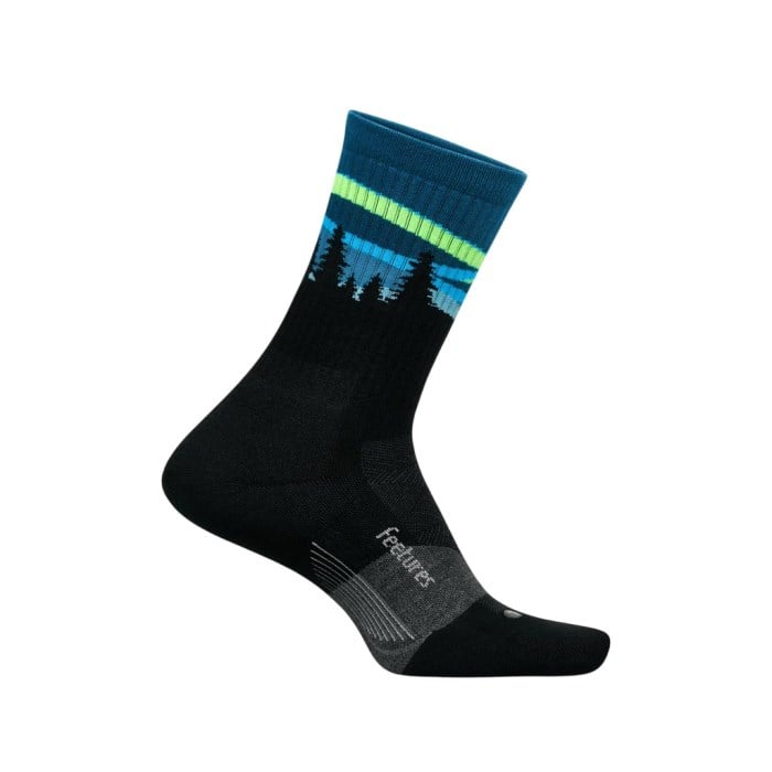 Feetures Trail Max Cushion Mini Crew Running Socks - Aurora