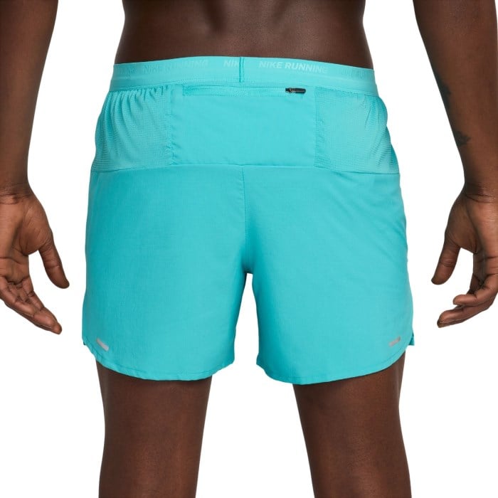 Nike Dri-Fit Stride 5 Inch Brief-Lined Mens Running Shorts - Dusty Cactus/Black/Reflective Silver