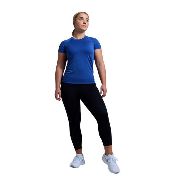 No Timid Souls GLIDE360 Womens Short Sleeve Top - Pacific Ocean Blue