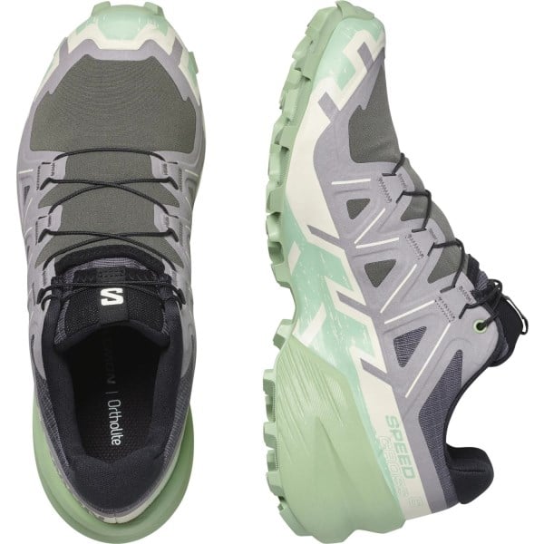 Salomon Speedcross 6 - Womens Trail Running Shoes - Castlerock/Vanilla Ice/Smoke Green