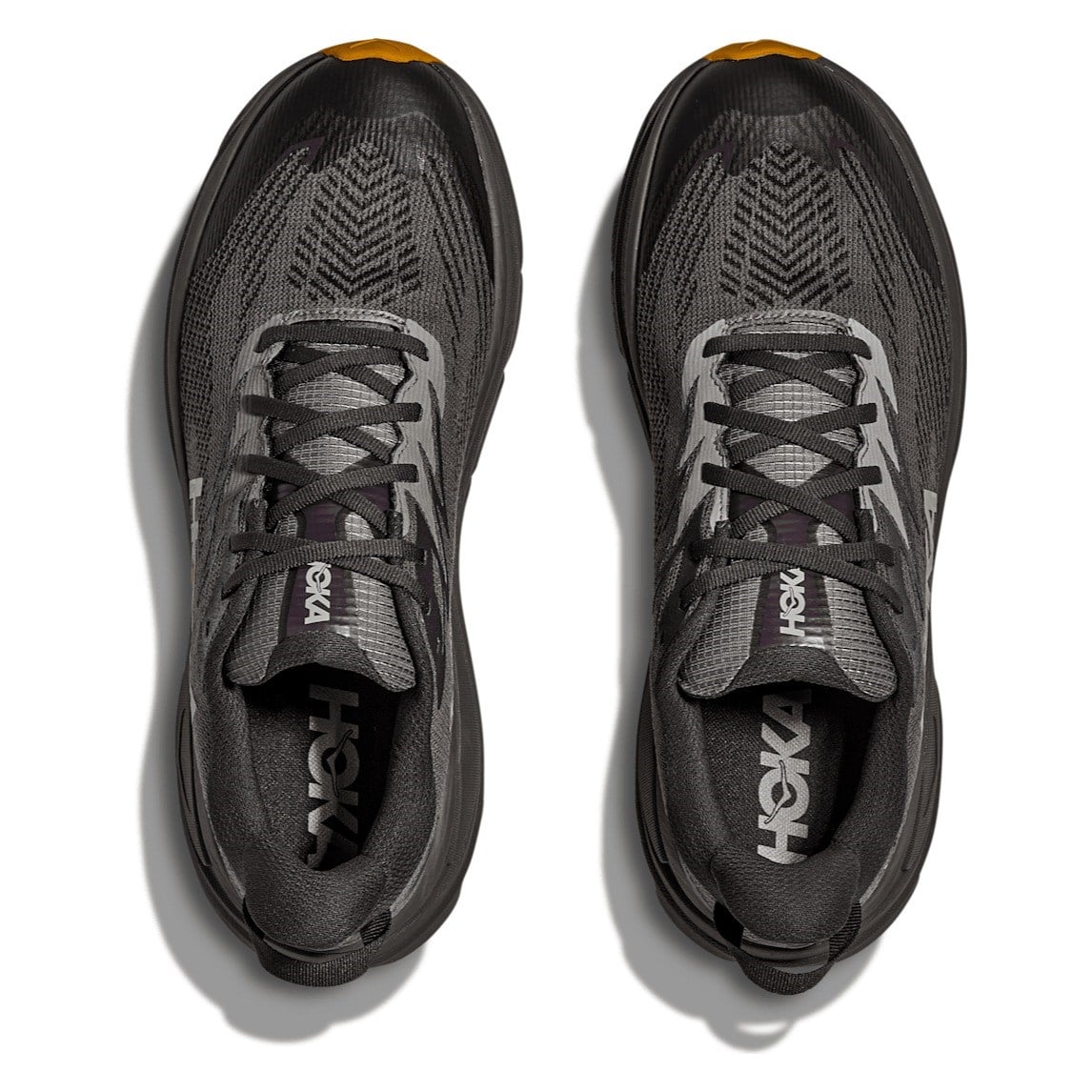 Hoka Challenger 8 GTX - Mens Trail Running Shoes - Asphalt Grey/Varsity Yellow