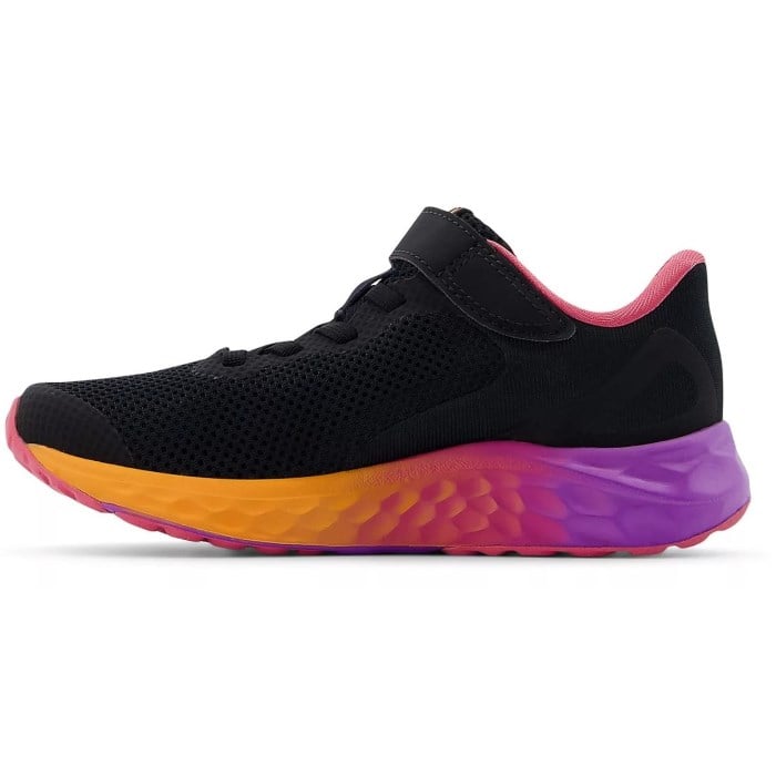 New Balance Fresh Foam Arishi v4 Velcro - Kids Running Shoes - Black/Passionfruit/Dragon Berry/Mango