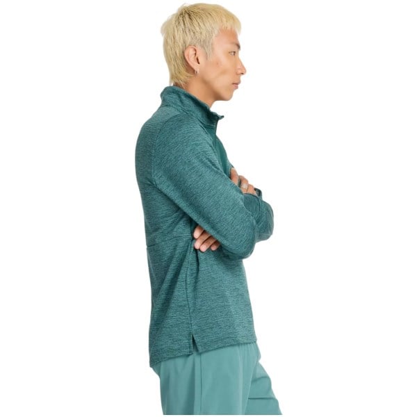 New Balance Mens Athletics Heat Grid 1/2 Zip - New Spruce