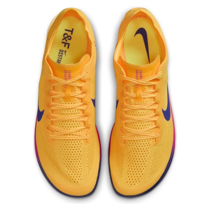 Nike ZoomX Dragonfly 2 - Unisex Long Distance Track Spikes - Citron Pulse/Indigo Burst/Vivid Purple