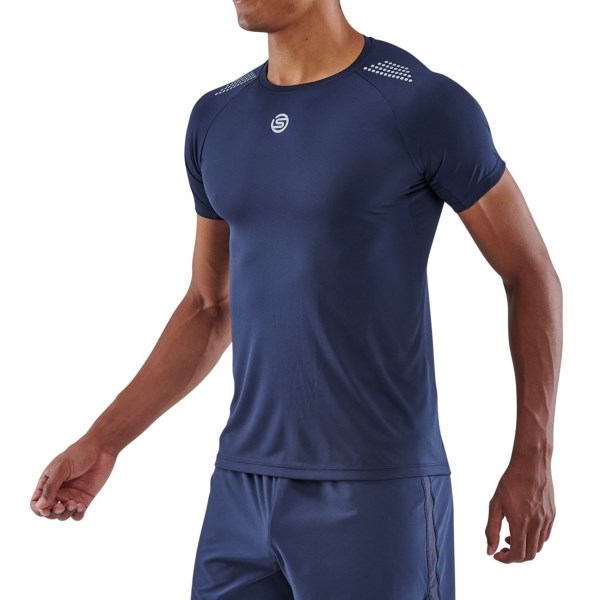Skins Series-3 Mens Short Sleeve Training T-Shirt - Navy Blue