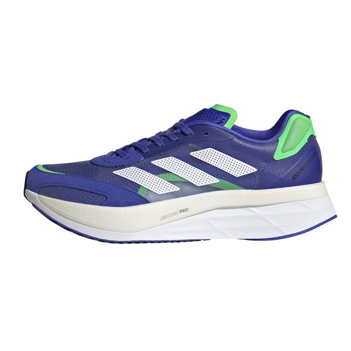 Adidas Adizero Boston 10 - Mens Running Shoes - Sonic Ink/White/Screaming Green