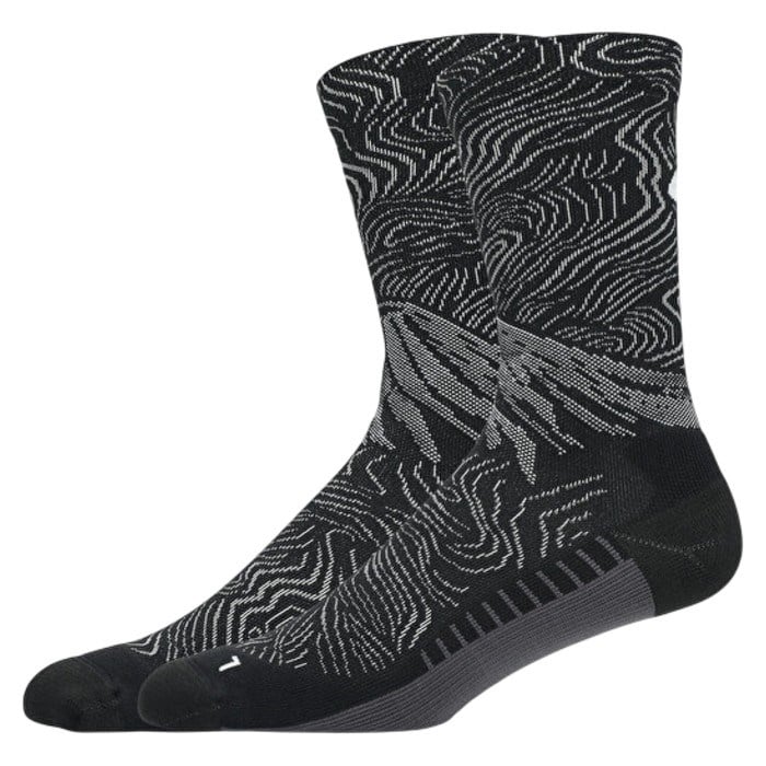 Asics FujiTrail Graphic Crew Unisex Running Socks - Black/Cloud - image 2