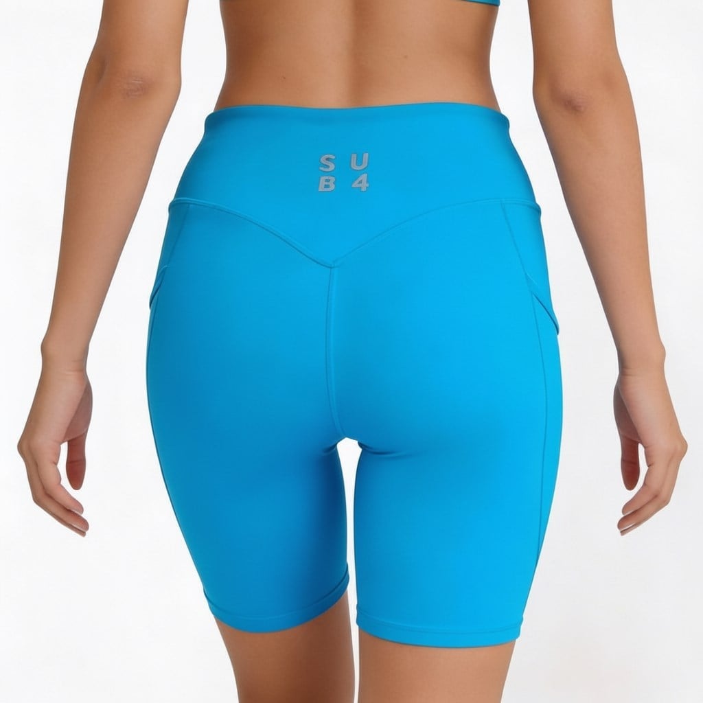 SUB4 Sports Bra & 6 inch Bike Shorts Bundle - Blue Star