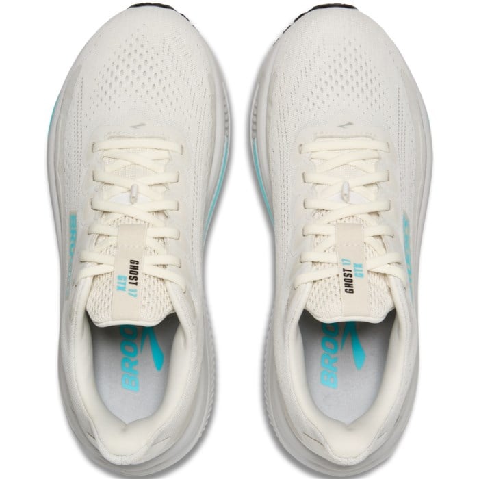 Brooks Ghost 17 GTX - Womens Waterproof Running Shoes - Coconut/Oyster Blue