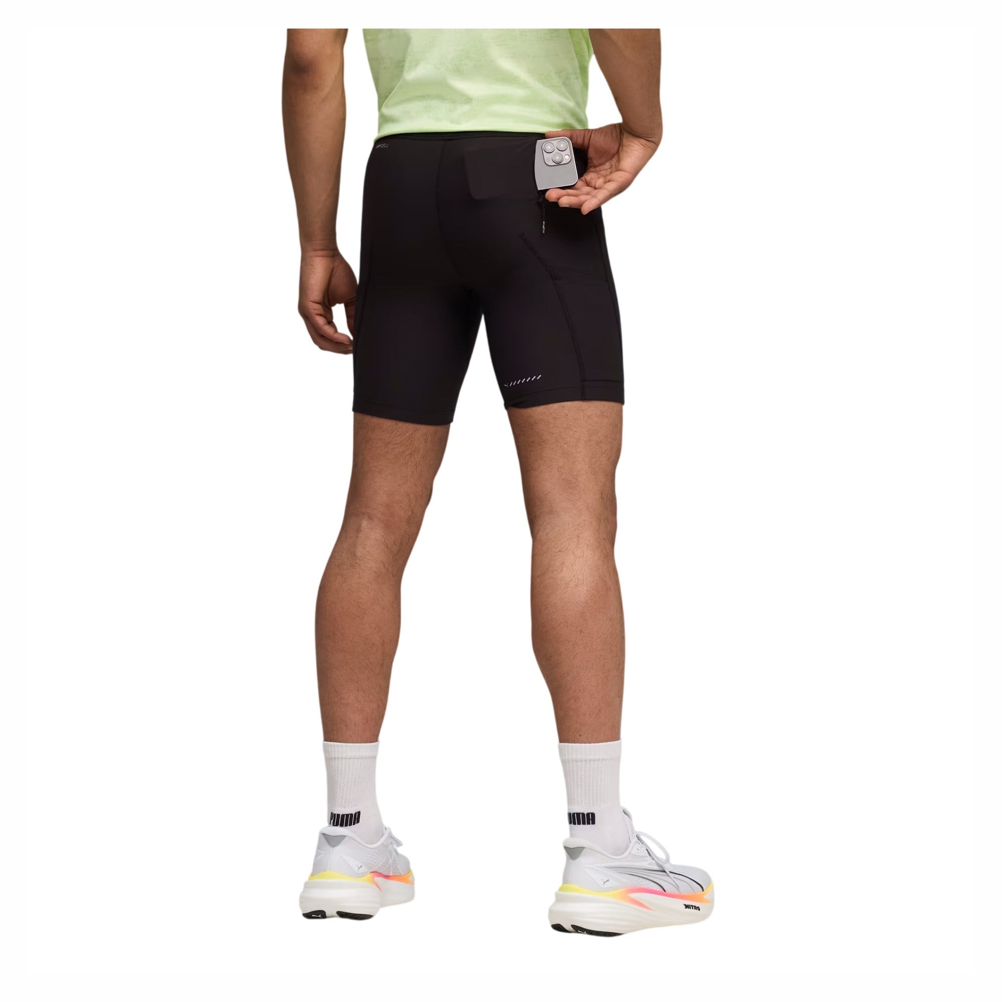 Puma Lightspeed Mens 8 Inch Half Running Tights - Puma Black - image 2