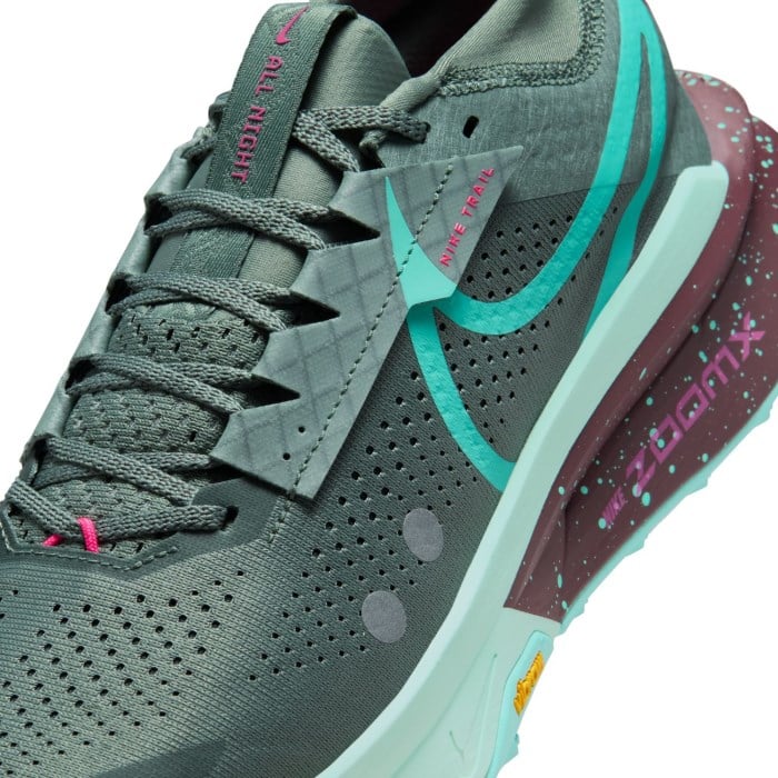 Nike ZoomX Zegama Trail 2 - Mens Trail Running Shoes - Clay Green/Bleached Turq/Mint Foam