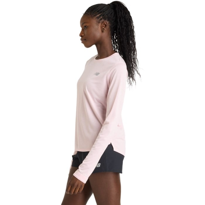 New Balance Athletics Womens Long Sleeve T-Shirt - Rose Sugar