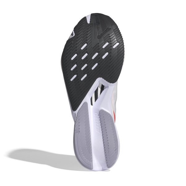 Adidas Adizero Boston 12 - Mens Running Shoes - Cloud White/Aurora Metallic/Solar Red
