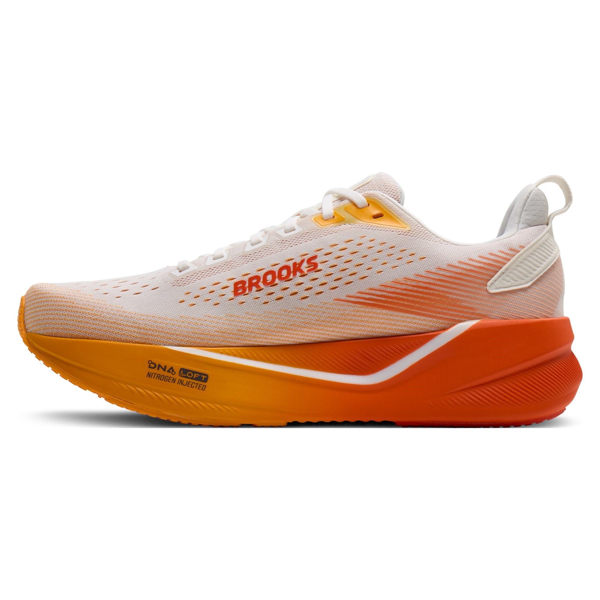 Brooks Ghost Max 4 - Mens Running Shoes - White/Orange/Red - image 3