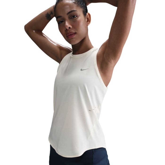 Nike Swift Dri-Fit Running Tank - Womens - Sail/Reflective Silver
