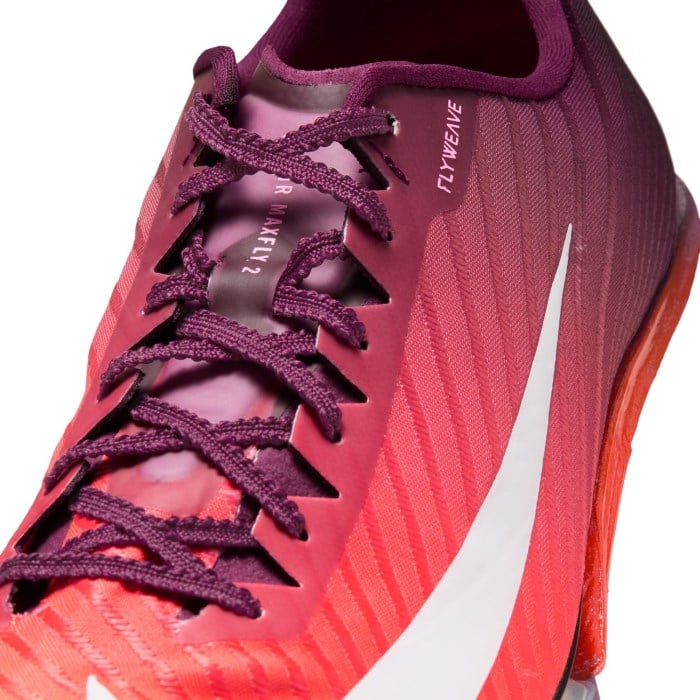 Nike Air Zoom Maxfly 2 - Unisex Track Sprint Spikes - Bordeaux/White/Bright Crimson - image 9
