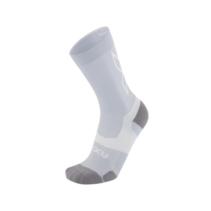 2XU Vectr Light Cushion Crew Running Socks - Harbor Mist/White