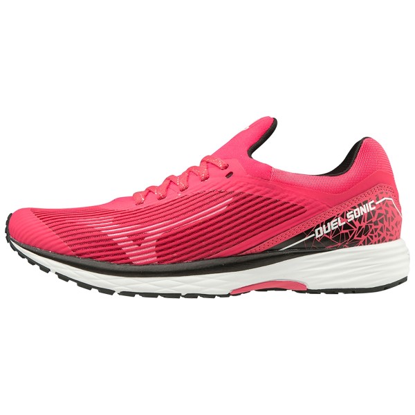 Mizuno Wave Duel Sonic - Womens Running Shoes - Azaela/Black/White