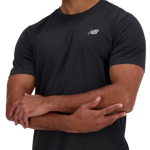 New Balance Athletics Mens Running T-Shirt - Black