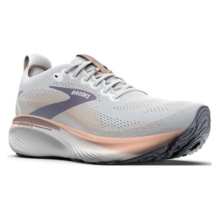 Brooks Adrenaline GTS 25 - Womens Running Shoes - Oyster Mushroom/Peach/Grape - image 3