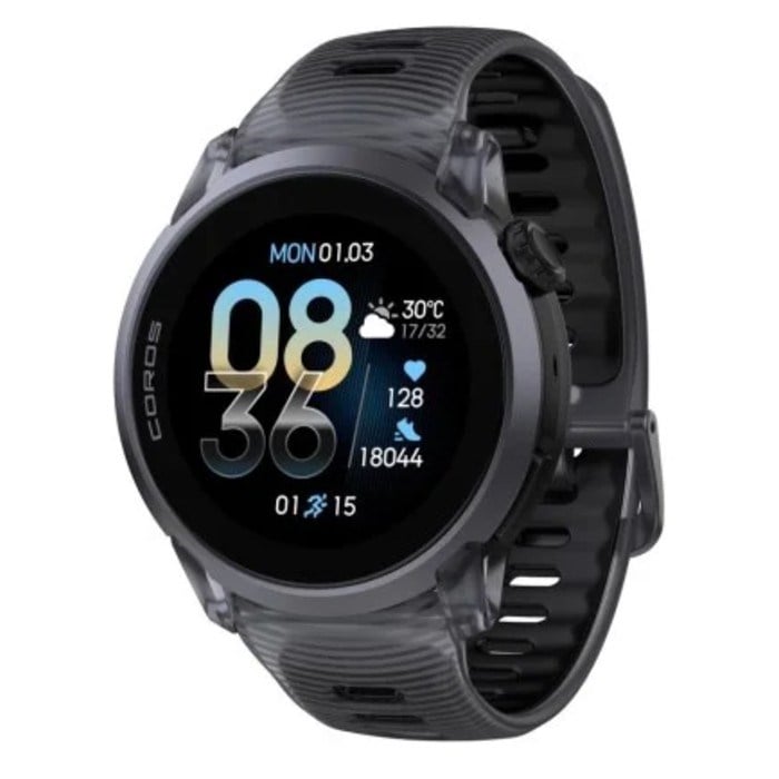 Coros Pace 4 Premium Aluminium Multisport GPS Watch with Silicone Band - Crystal Black